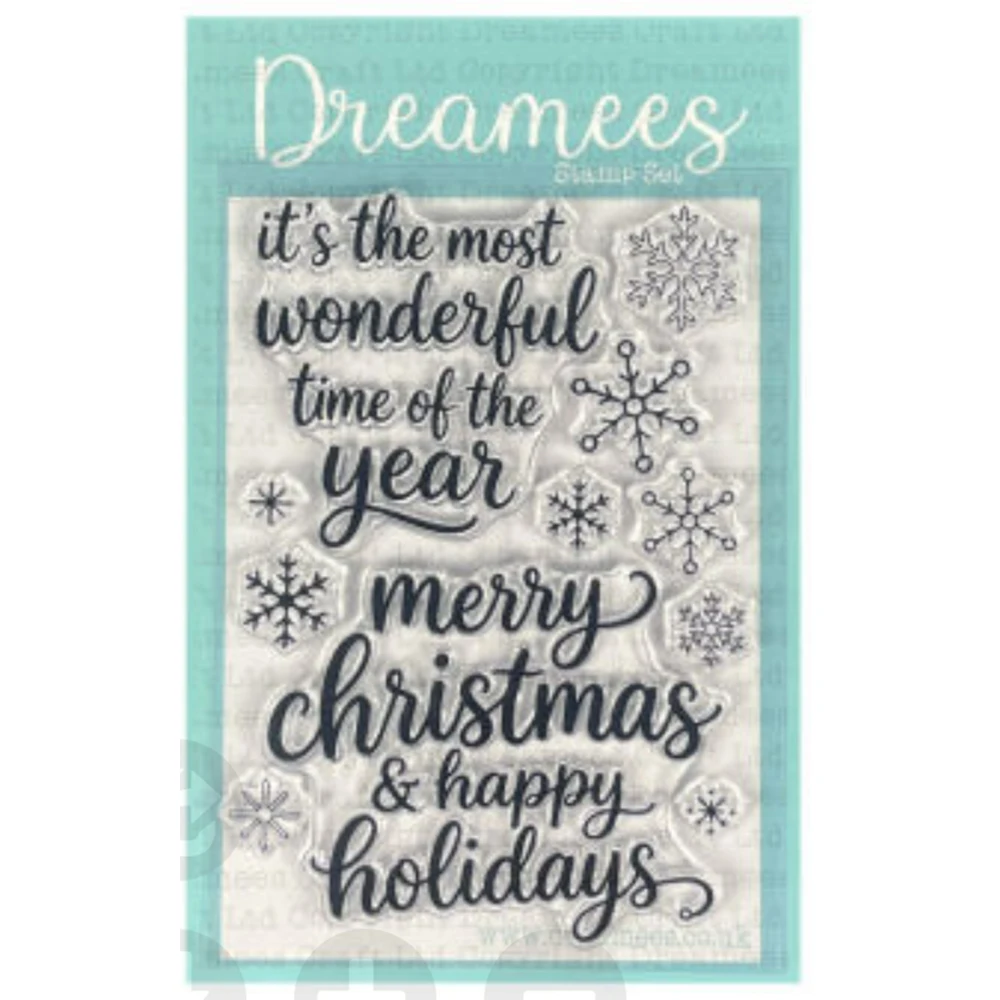 July 2026 New Dreamees Vintage Floral Border Dies & Xmas Sentiment Stamp Metal Cutting Dies DIY Handmade Photo Album Scrapbook image 3