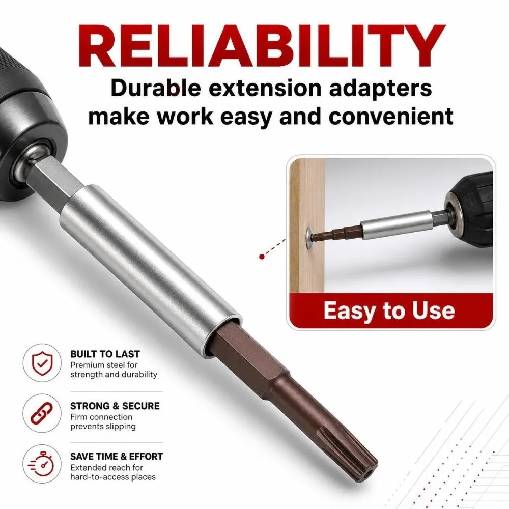 60/75/100/150mm Hexagonal Extension Rod Magnetic Quick Change Electric Drill Connecting Rod Multifunctional High Precision