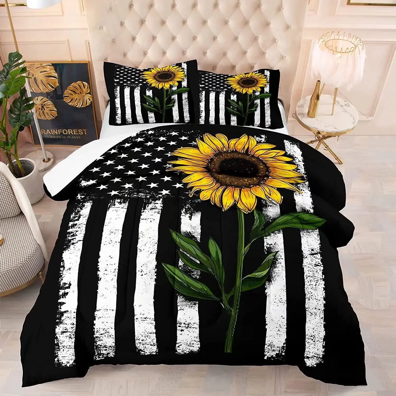 Lines White Striped Duvet Cover Set Abstract Soft Toned Art Display, Decor3 Piece Bedding Set with 2 Pillow Shams, King Size