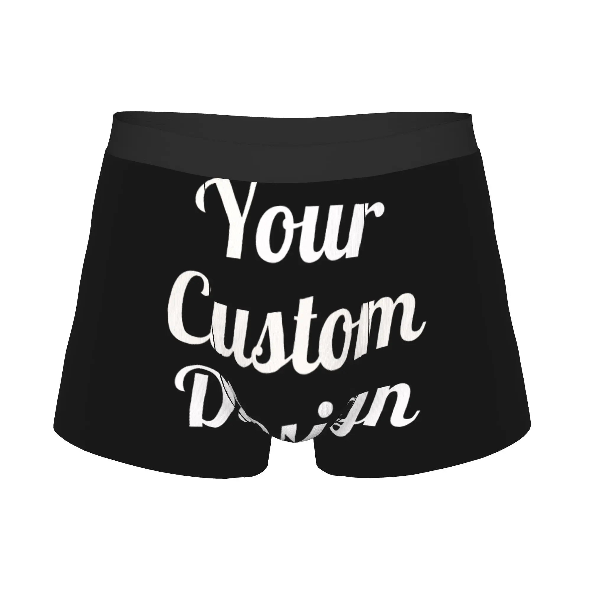 Your Custom Design Boxer Shorts For Men 3D Print Personalized Text Name Underwear Panties Briefs Breathable Underpants