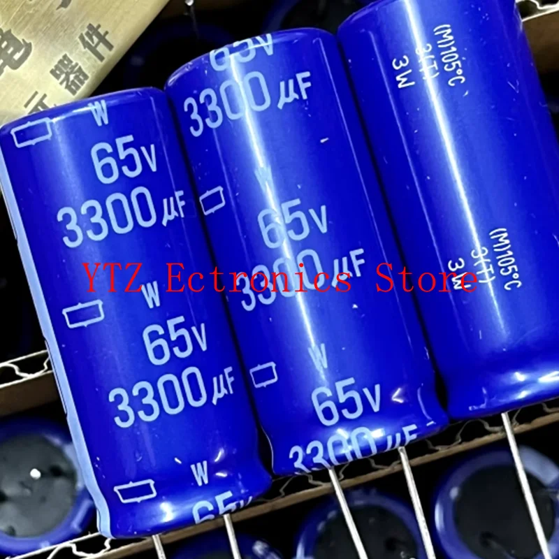 5pieces 3300UF 65V Chemical black gold just blue  18x40mm 100%New&Orginal Filter capacitor