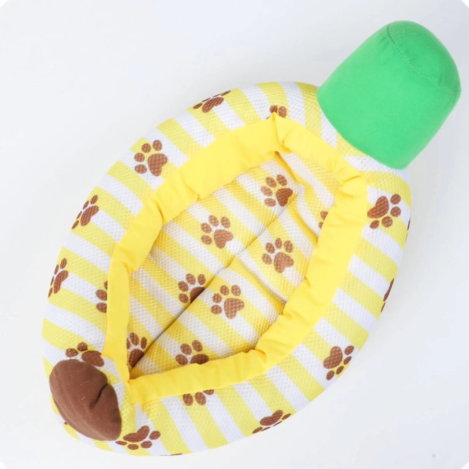 Bananenboot-Hundebett mit Kühlmaterial, Haustiernest mit Abnehmbarem Design und Abnehmbarem Bezug