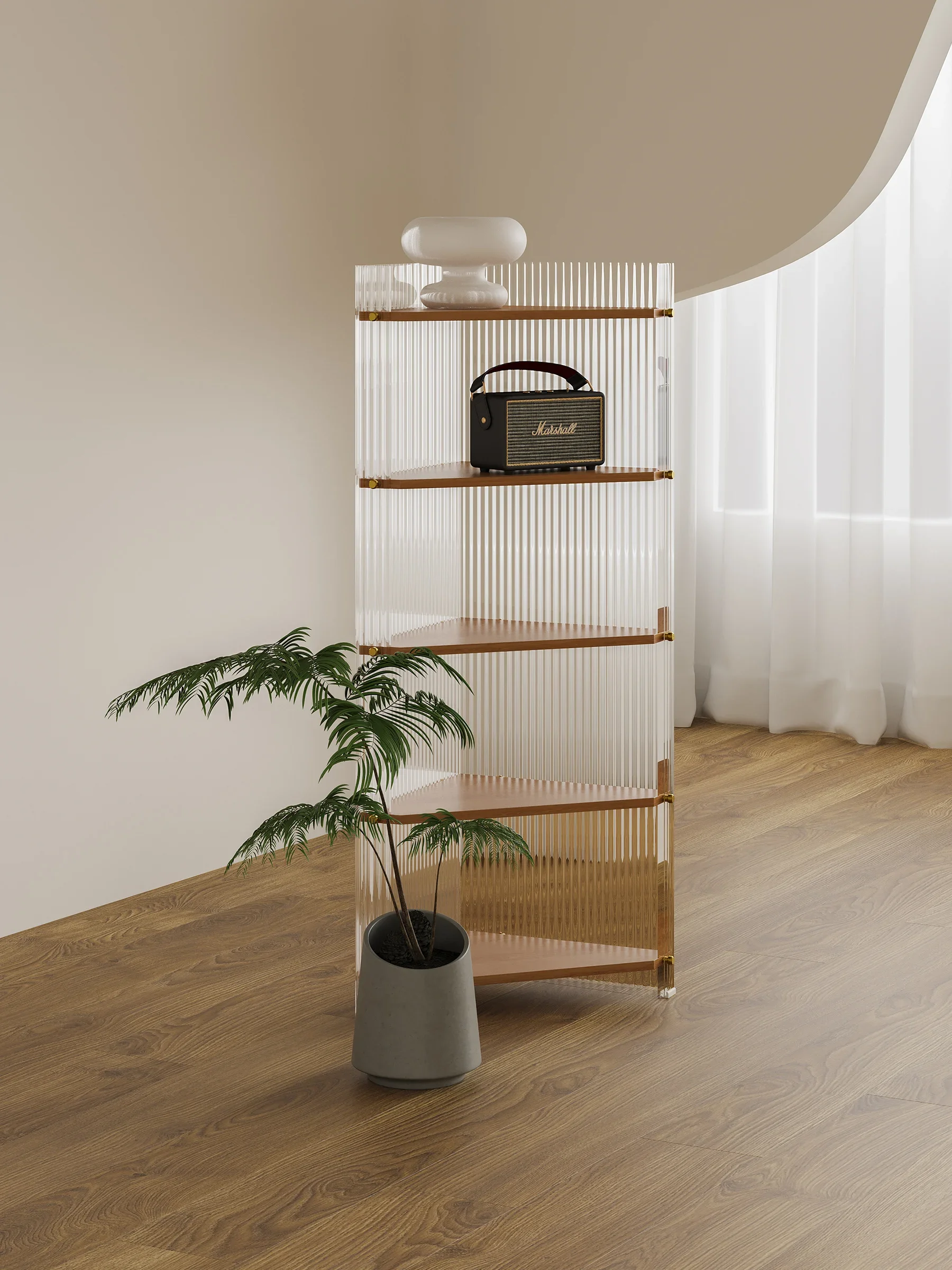 Simple ins wall triangular shelf, multi-functional wall cabinet, commercial home atmosphere furniture storage rack