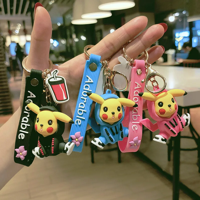 

Новая модель брелока с изображением Пикачу, модный аксессуар для сумки, подвеска, игрушка, подарок