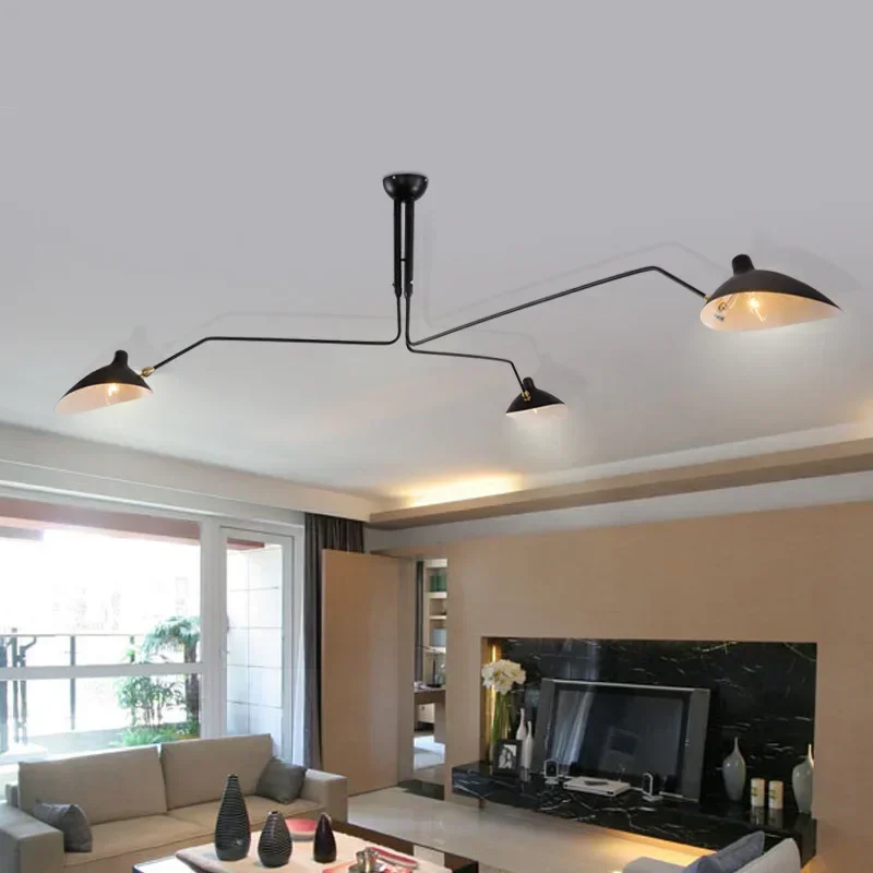 

Mouille Ceiling Lamp Nordic spider light Led Iron black ceiling light For Home Decor Industrial decorative living room led light