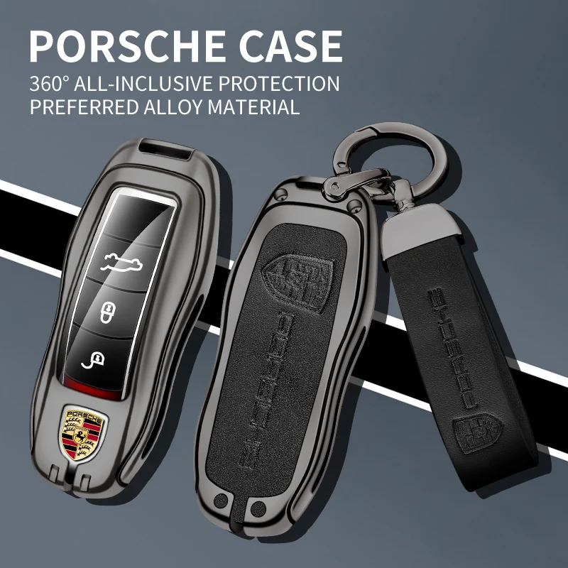 

Car Smart Key Case Cover Shell For Porsche Panamera Spyder Carrera Macan Boxster Cayman Cayenne 911 970 981 Keychain Accessories