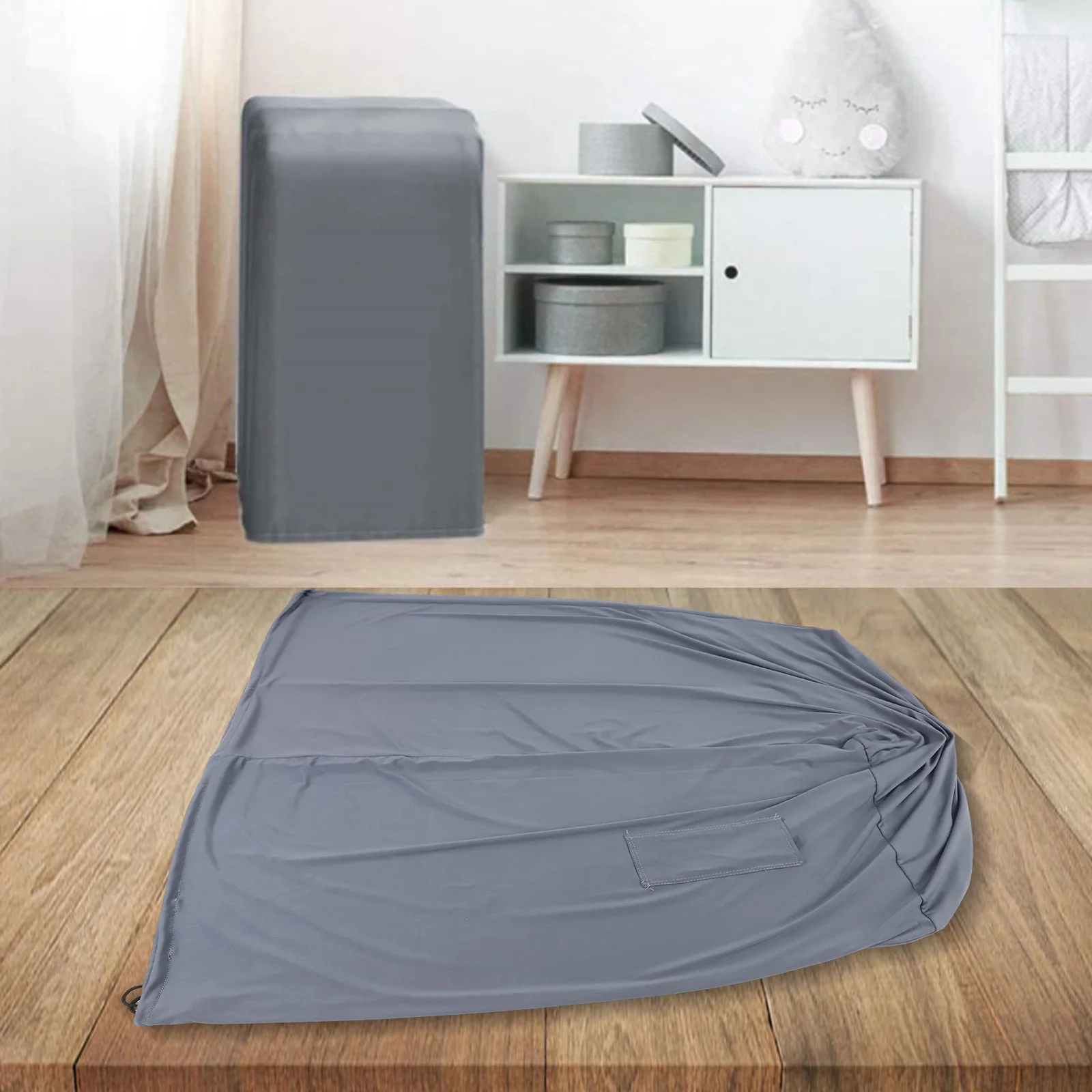 

Home Climate Control Dustproof Cover Adjustable Cover For Portable Air Conditioner Cleaning Easy Elastic Fabric Machine Washable