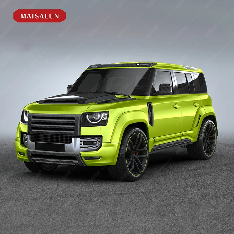 LM Style Conversion Kit for  Defender 2013-2019 Facelift LM Style Auto Parts Front Bumper Side Skirt Grille Bonnet