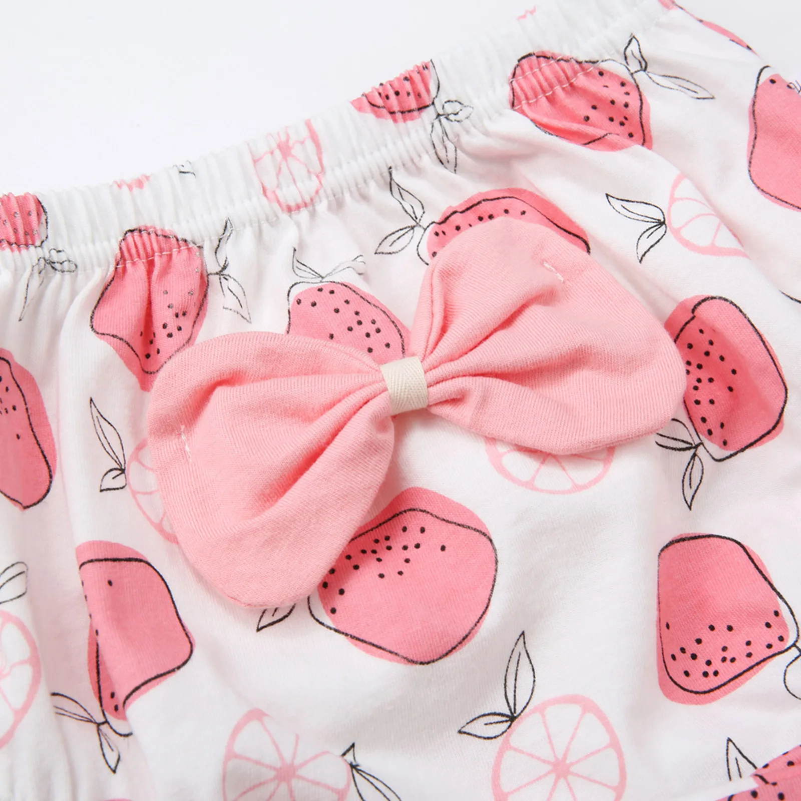 Rosa Baby Kleinkinder Mädchen niedlichen Baumwolle Bloomers Cartoon Print Bowknot kurze Crawl Unterwäsche Komfort Höschen