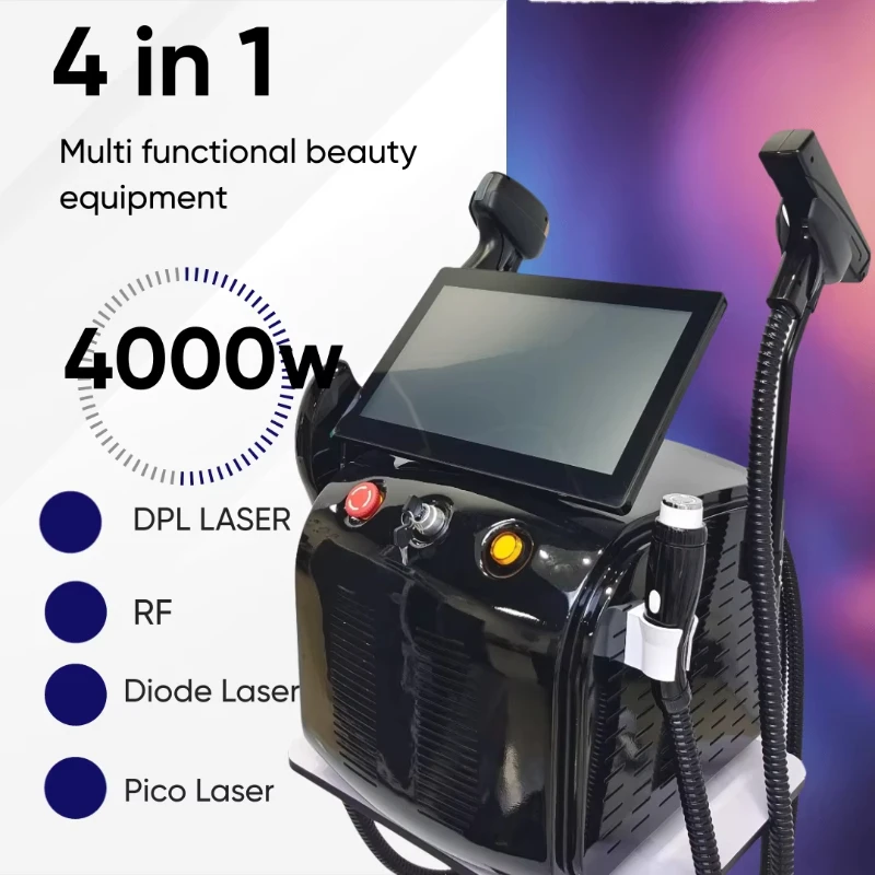 

4-in-1 diode ice titanium laser 4000w diode 755 808 1064nm 940 4 wavelength laser body hair removal machine equipment