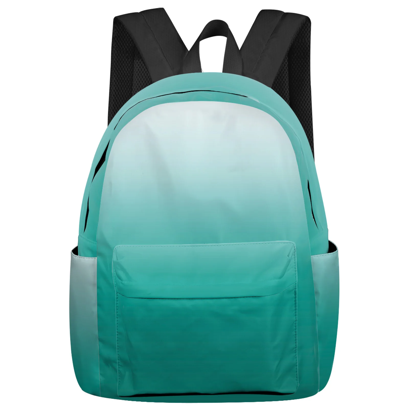 

Cyan Turquoise Gradient Women Man Backpacks Waterproof Travel School Backpack For Student Boys Girls Laptop Book Pack Mochilas