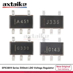 10 pièces éventuelles X3819 1.2V 1.5V 1.8V 2.5V 3V 3.3V 5V ADJ SOT23-5 sortie réglable 500mA faible bruit LDO tension Sotchi SPX3819M5-L-3-3