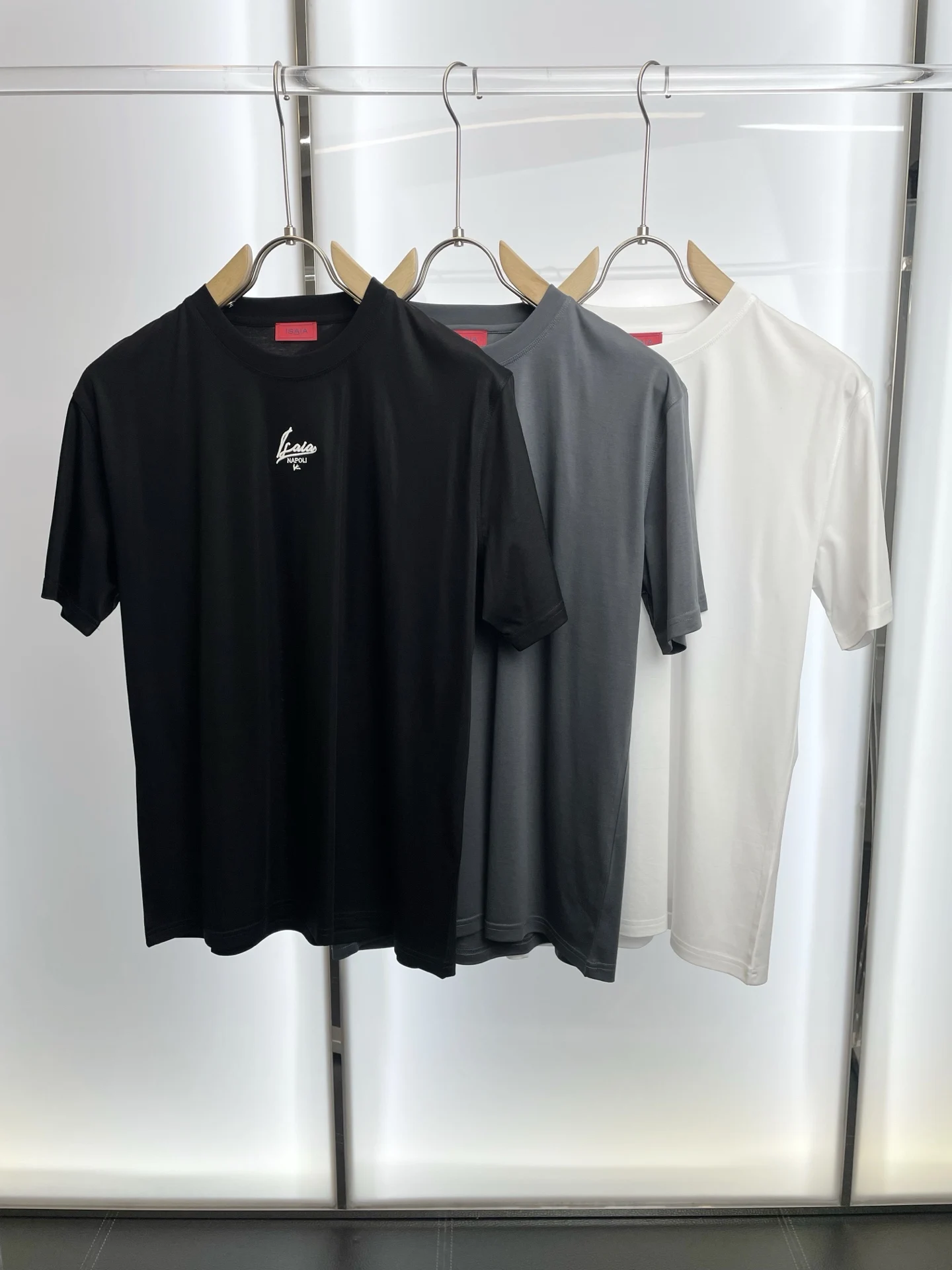 OECHSLI T-Shirt men Cotton 2026 New fashion Casual comfortable outdoor short sleeve thin round neck Straight embroidery M-2XL