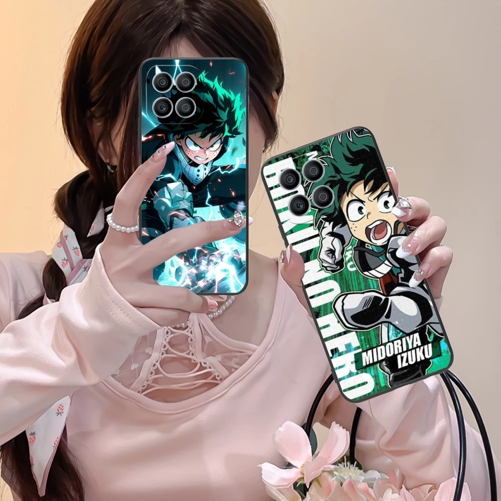 Hero Midoriya Izuku Cell Phone Case for Huawei Honor 90 80 70 60 50 30 20 10 9 8 7 Pro S SE Lite 5G Black Soft Phone Cover Shell