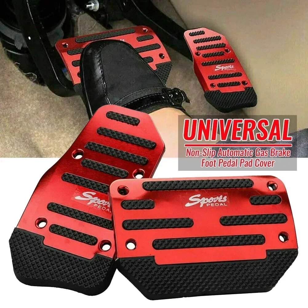 2/3pcs/set Anti Slip Car Pedal Pad - Aluminum Alloy Brake, Clutch, Accelerator Pedal Cover with Anti Slip Surface Accessories