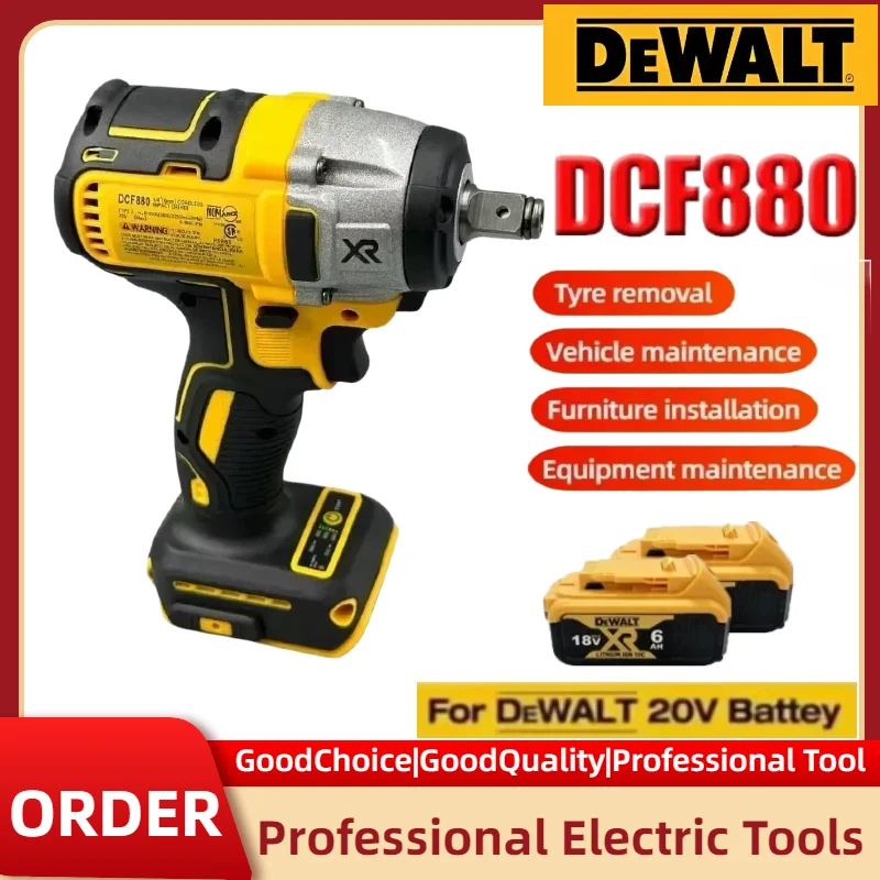 

Dewalt High Torque Dewalt DCF880 Brushless Impact Wrench Cordless LED Light 3250RPM 205N.m Rechargeable Power Tool