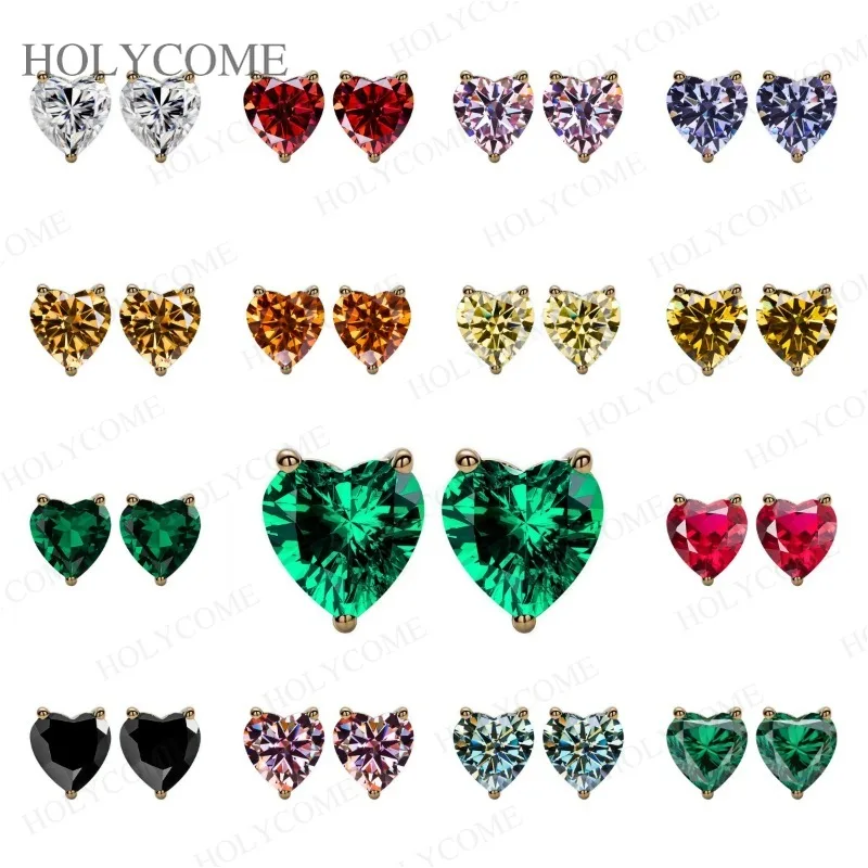

925 Sterling Silver 1CT Moissanite Stud Earrings Lab Grown Gemstones for Women Sparkling Top Wedding Earring Wholesale Jewelry
