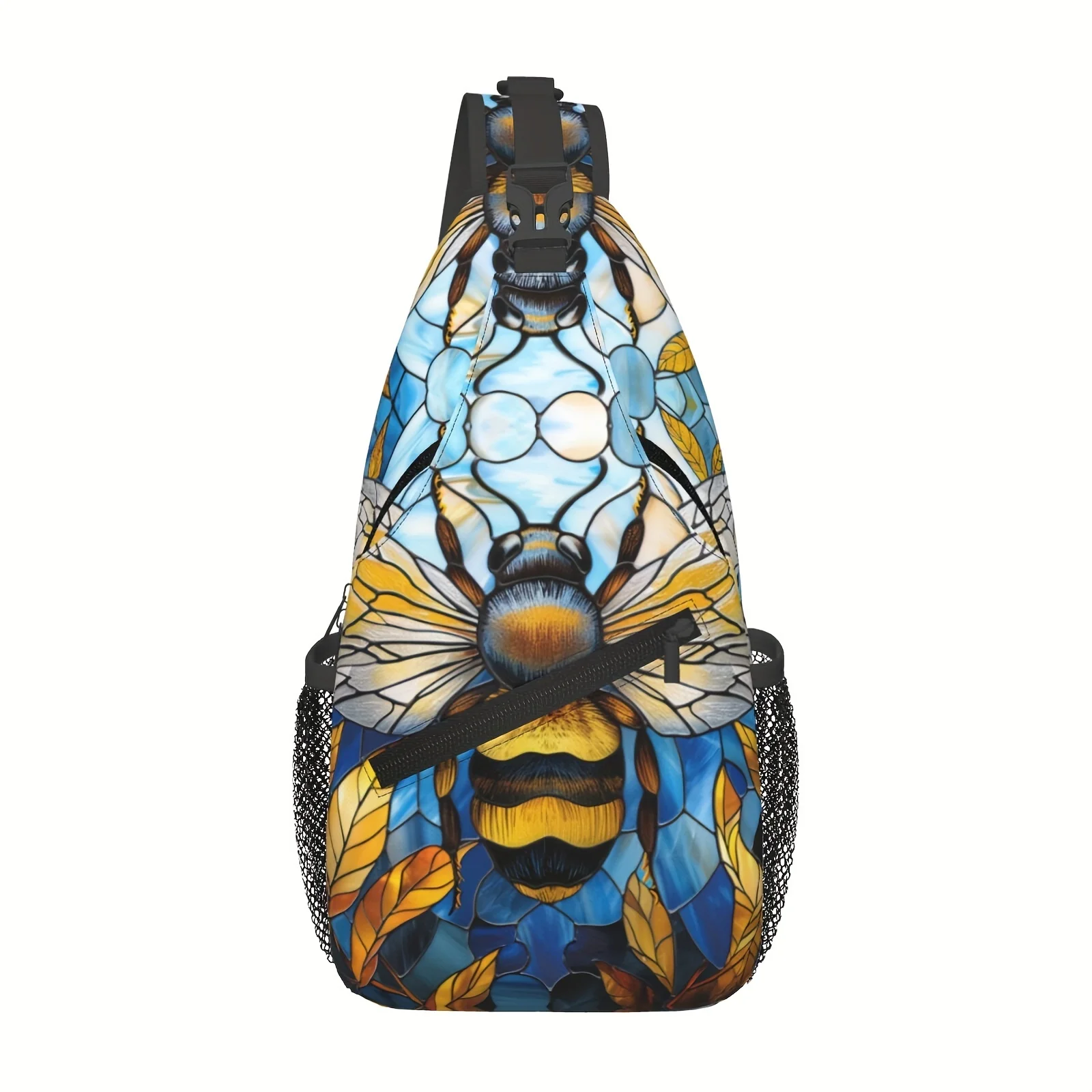 

Bee With Wing Crossbody Chest Bag Hiking Backpack Shoulder Bag Folding Large Capacity Fashion Durable For Shopping