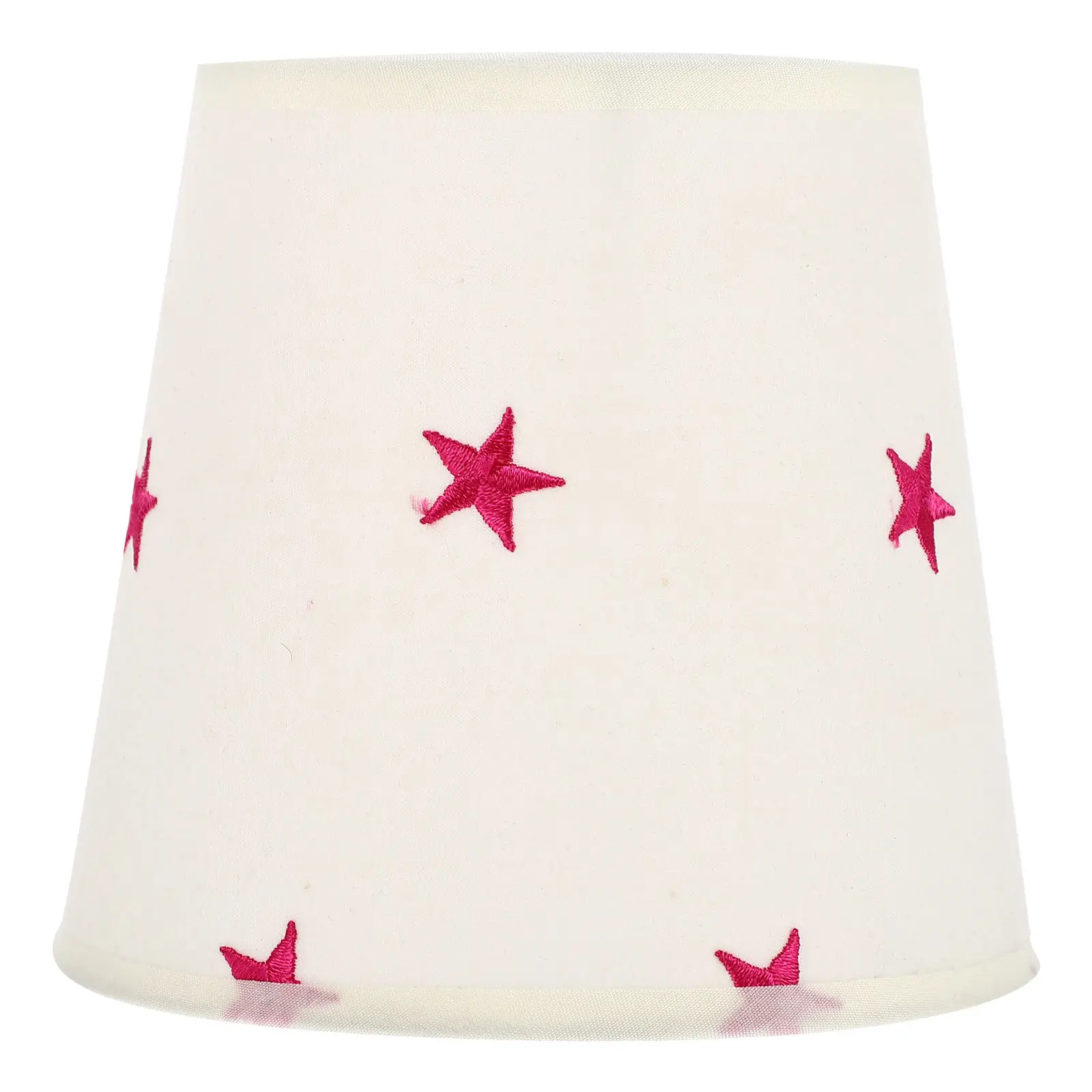 Star Pattern Lampshade Premium Linen and Metal Construction Easy Install Lamp Shade for Table Floor Bedside Lamps Dust