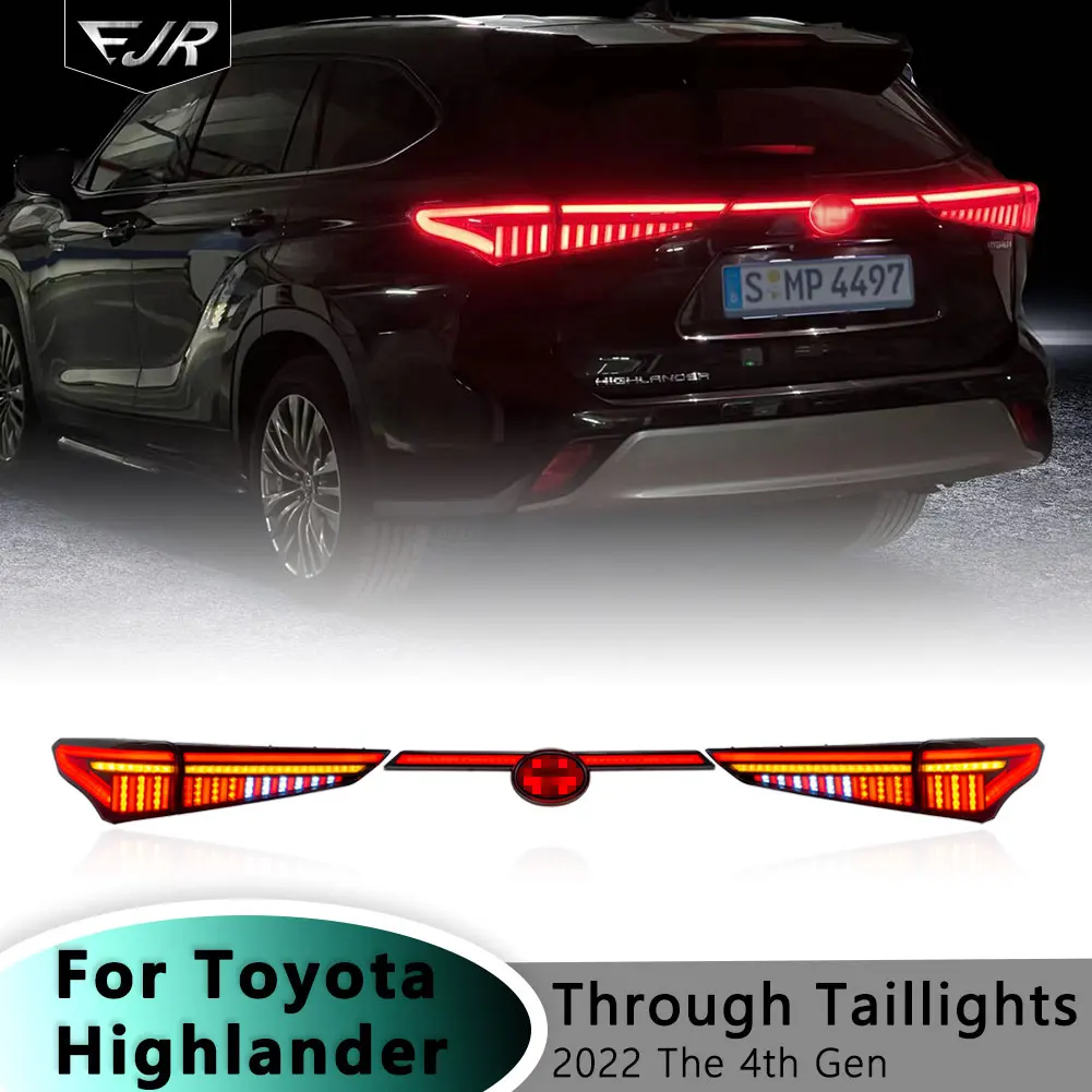 

For Toyota Highlander Fourth Generation 2022 Through Taillight Modification LED Flowing Dynamic Turn Signal Rear Tail Lights