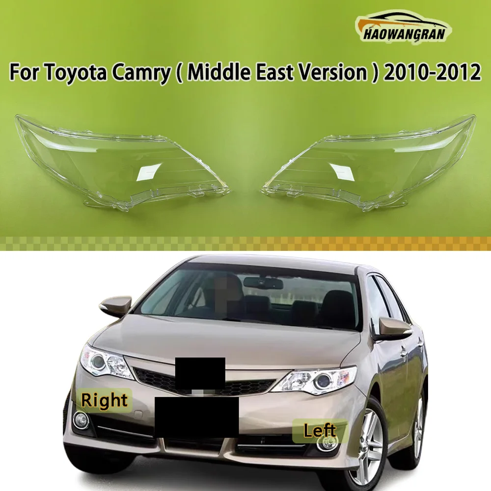 

For Toyota Camry ( Middle East Version ) 2010 2011 2012 Front Headlight Cover Transparent Lampshade Lamp Shell Masks Plexiglass