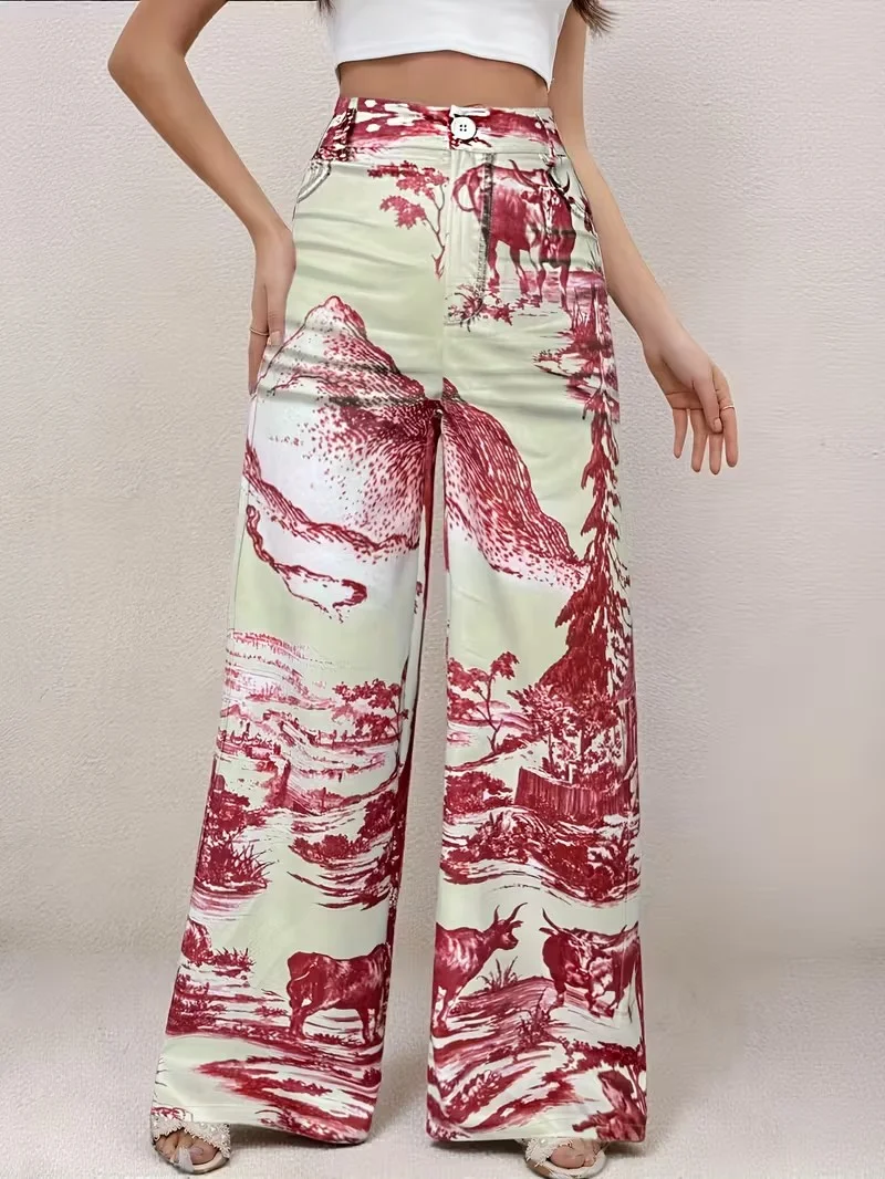 Versatile Wide Leg Pants Standardized Code Women's Fashion Casual Wide Leg Jeans  2026