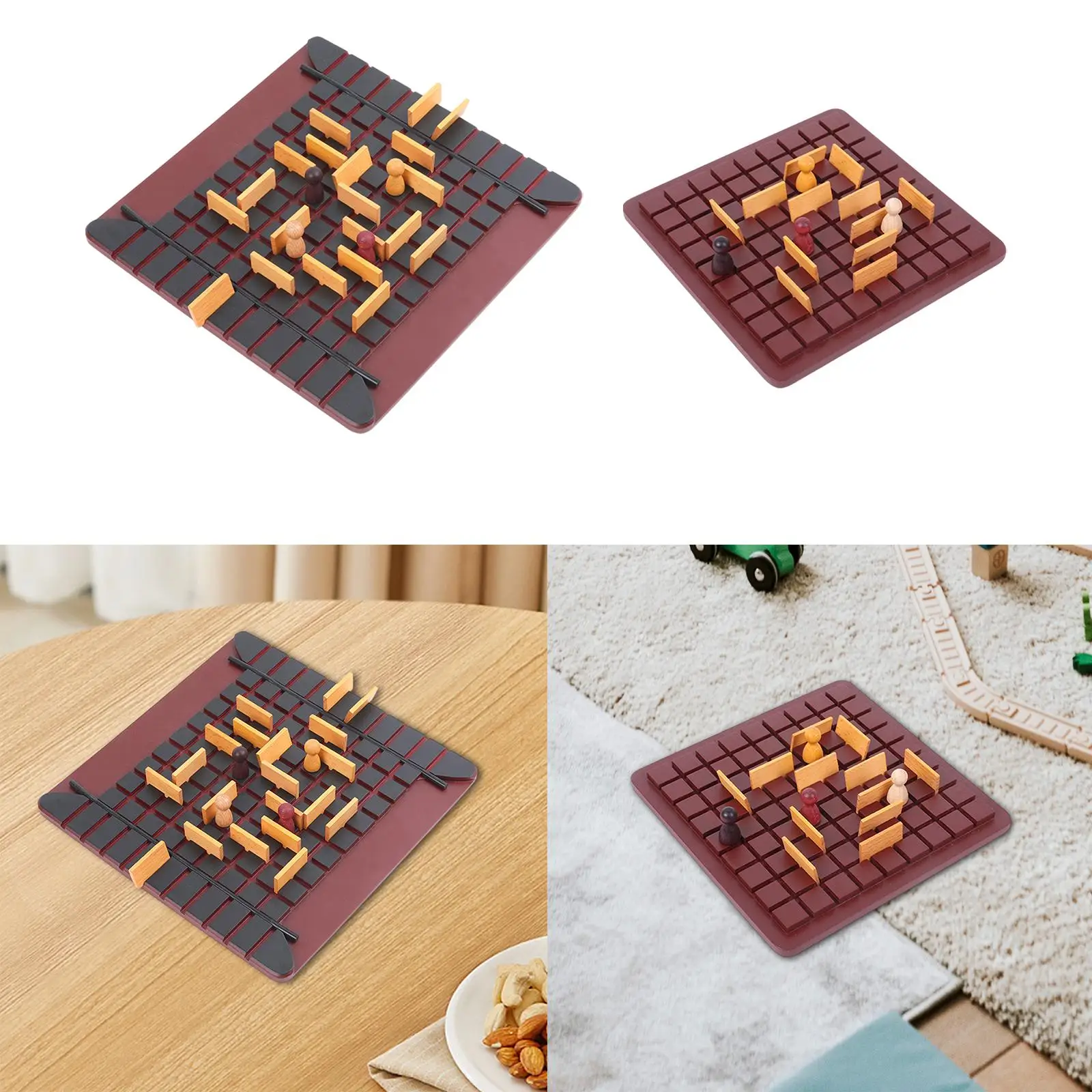 Papan catur mainan Desktop permainan logis Montessori 2 pemain Puzzle pertempuran papan permainan untuk perjalanan balita prasekolah aktivitas keluarga