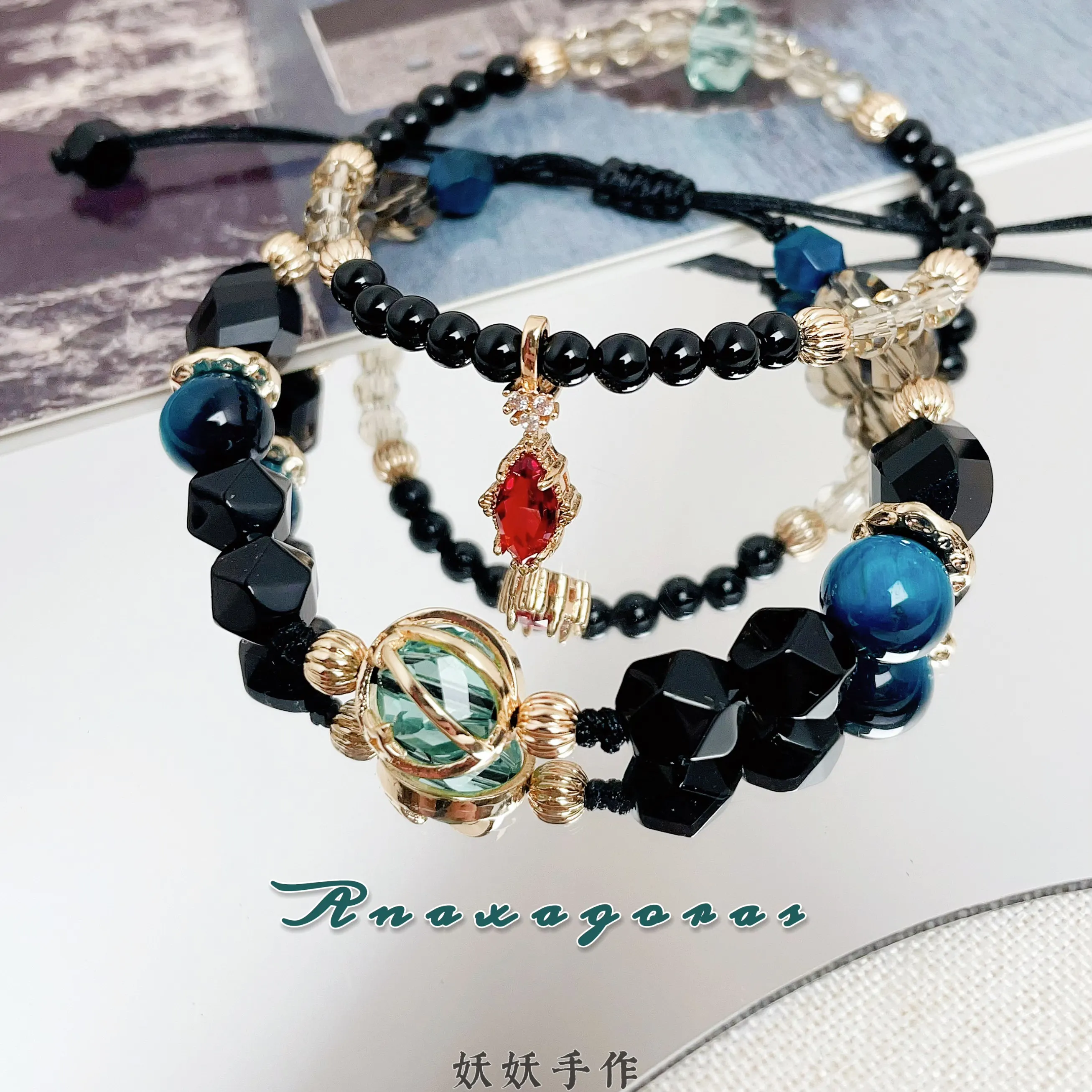 

Honkai：Star Rail Anaxa Anaxagoras Hand Chain Fashion Accessories Handmade Cosplay Props Double Loop Design Bracelets Xmas Gift