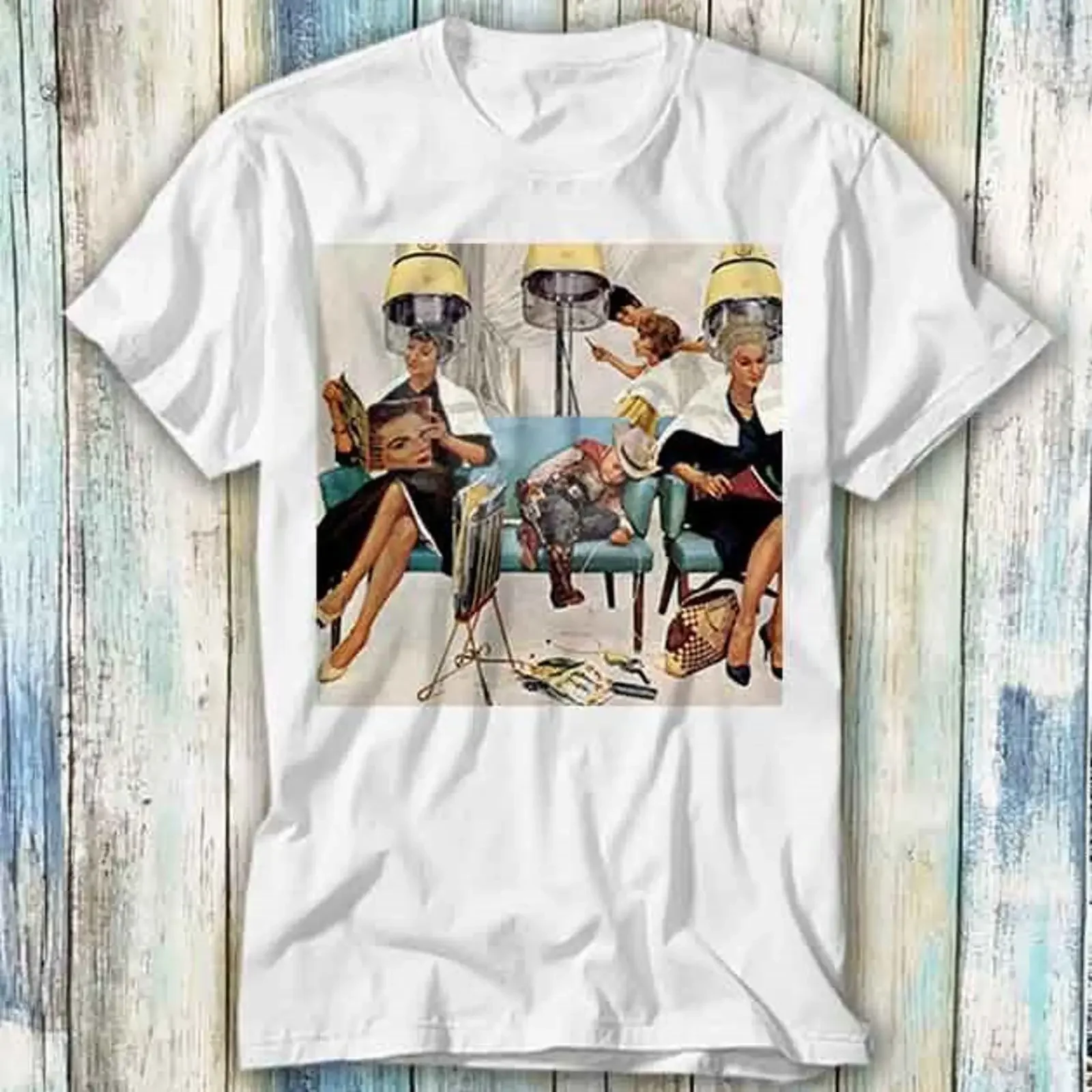 T Shirt Beauty Salon 1920er Jahre kleiner Cowboy Meme Geschenk Top 1018 vintage Washed Soft streetwear Casual graphic Stylish