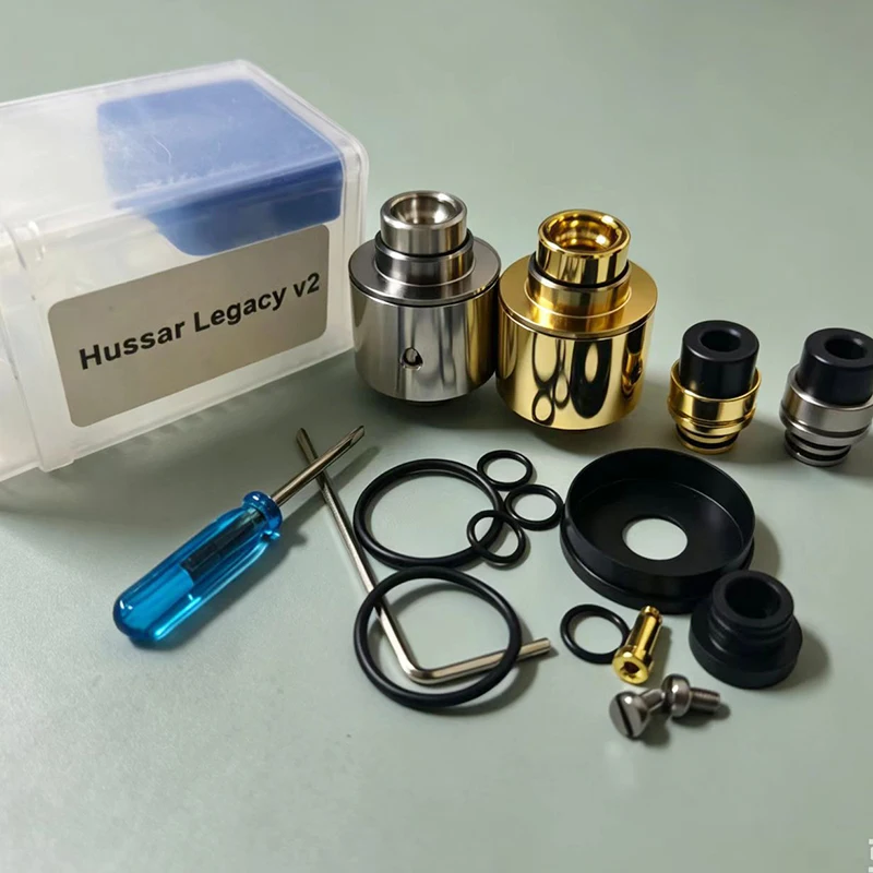 Hussar Legacy v2 22mm RDA  with 24mm Beauty Ring 316SS and BF Pin for 510  vs Hussar V2 spare parts