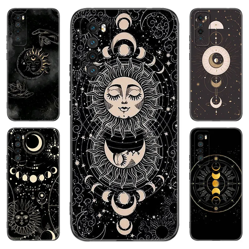 Suns Moons Clouds Astrological Phone Case For Huawei Nova 12 11 Ultra 10 9 SE Pro 12i 11i 11E Y60 Y61 Y70 Plus Y71 Y72 Y90 Y91