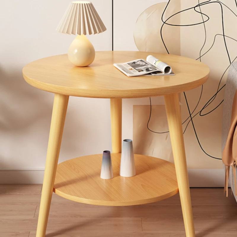 

Small round Table European Style Small Coffee Table Sofa Side Table Small Size Apartment Home Bed Head Mini Balcony Small Table