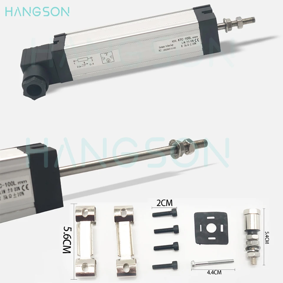 KTC 50-750MM Linear Electronic Ruler Transducer Linear Displacement Sensor Pull Rod Position Potentiometer for Injection Machine