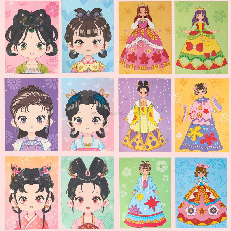 Kawaii Coloring DIY Princess Makeup Set  Arts and Crafts Kids Girls Children Toy Book Lover Gifts Art Supplies image 5