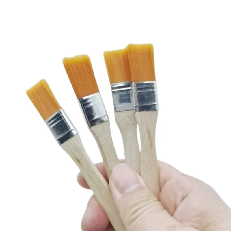 10Pcs High Quality Wooden Handle Brush, Nylon Bristles Welding Cleaning Tools For Solder Flux Paste Residue Keyboard PC