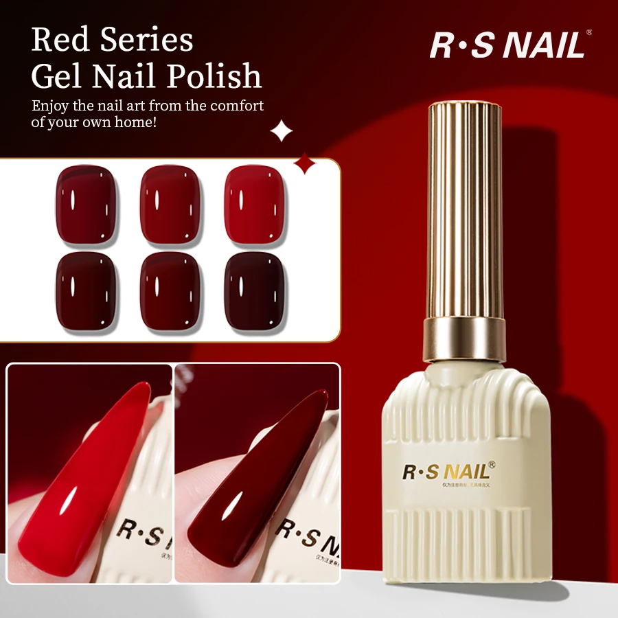RSNAIL Gel rojo puro esmalte de uñas Gel Navidad serie roja uñas Gel semipermanente Halloween UV gel barnices para todas las estaciones 10g