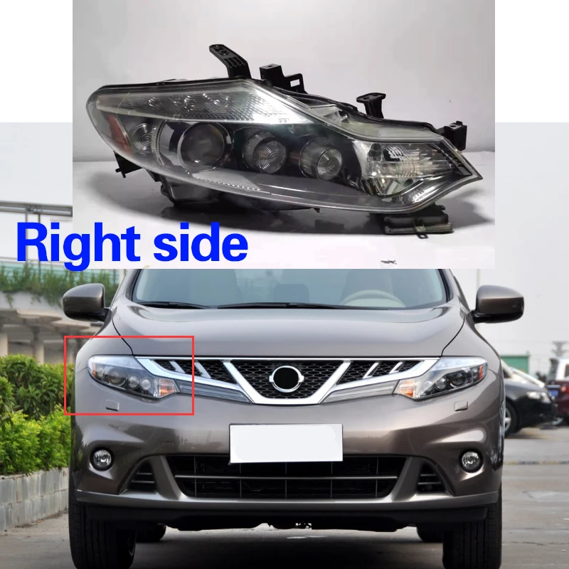 Dla Nissan Murano MK2 Z51 2008-2014 Zespół reflektorów Przedni reflektor Połowa zespołu reflektorów świateł drogowych Zespół reflektorów