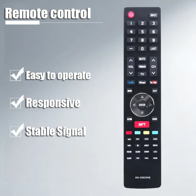 LXYB18B EN-33933HS Remote Control Replacement For Hisense EN-33933HS Smart 4K UHD LCD TV