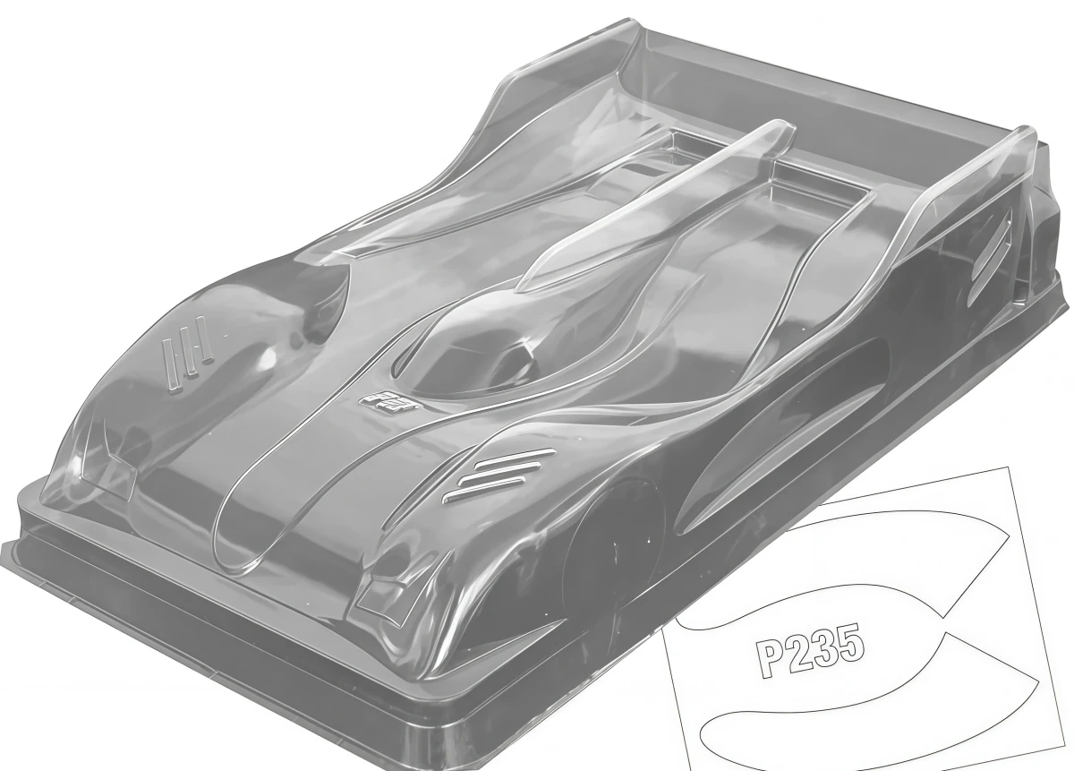 P235 1/10 Pro10 Clear PC Lexan Body Shell Front 230mm Rear 235mm Wide For 1/10 Pro10 RC Pan Car
