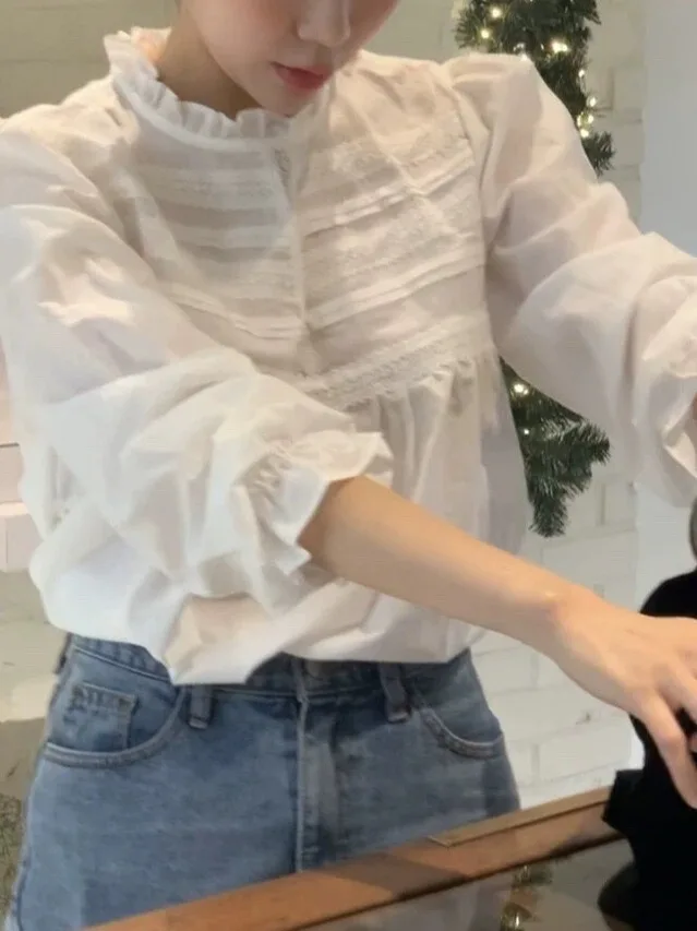 

Sweet Girl White irt Lace Earlet Trim Wool Stand Collar f Skirt Red Sweater Sexy Sle Straight Tube ort Skirt Pure Color