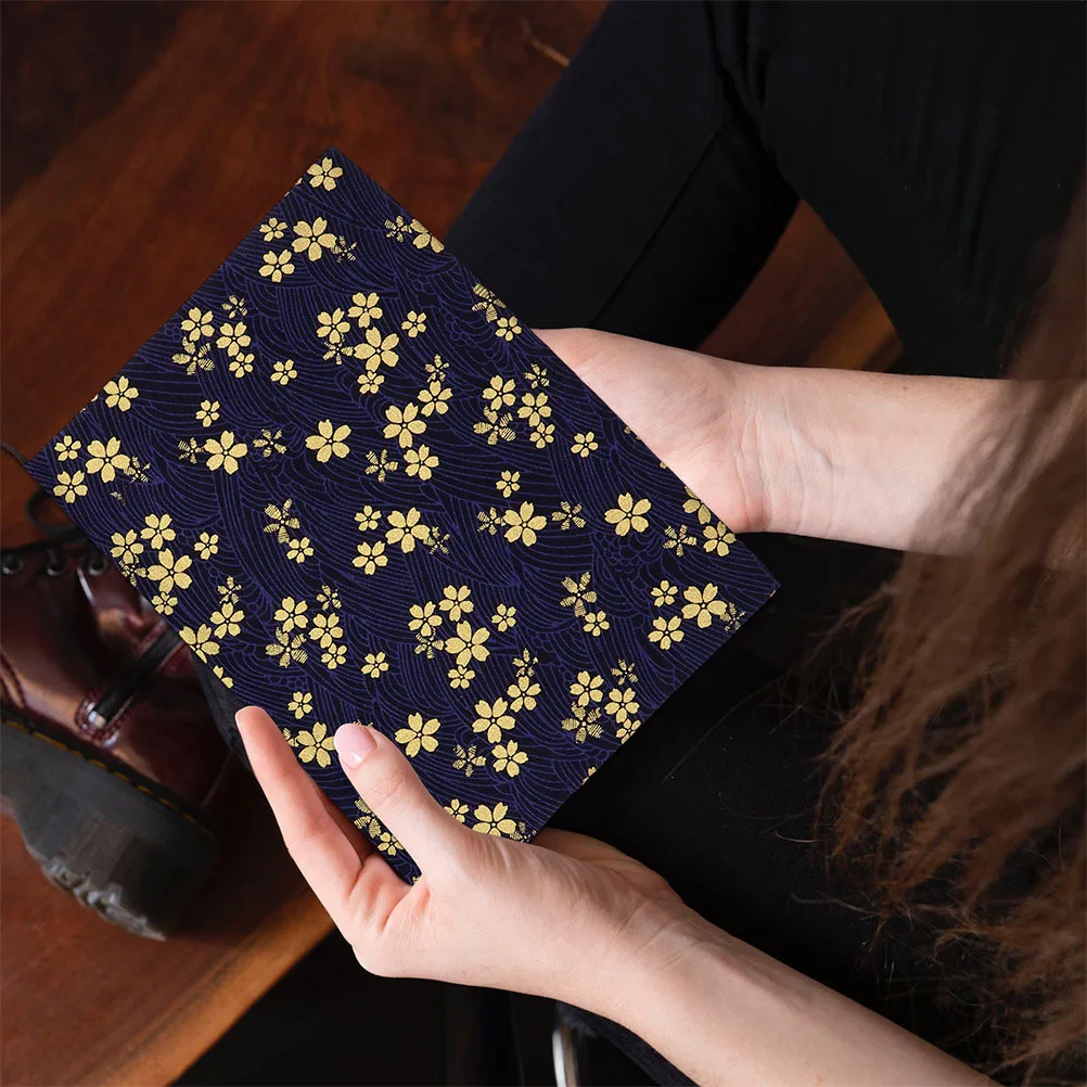 Fabric Book Cover Sleeve Retro Printing for Hardcover Books Reusable Protective Book Sleeve Diary Covers