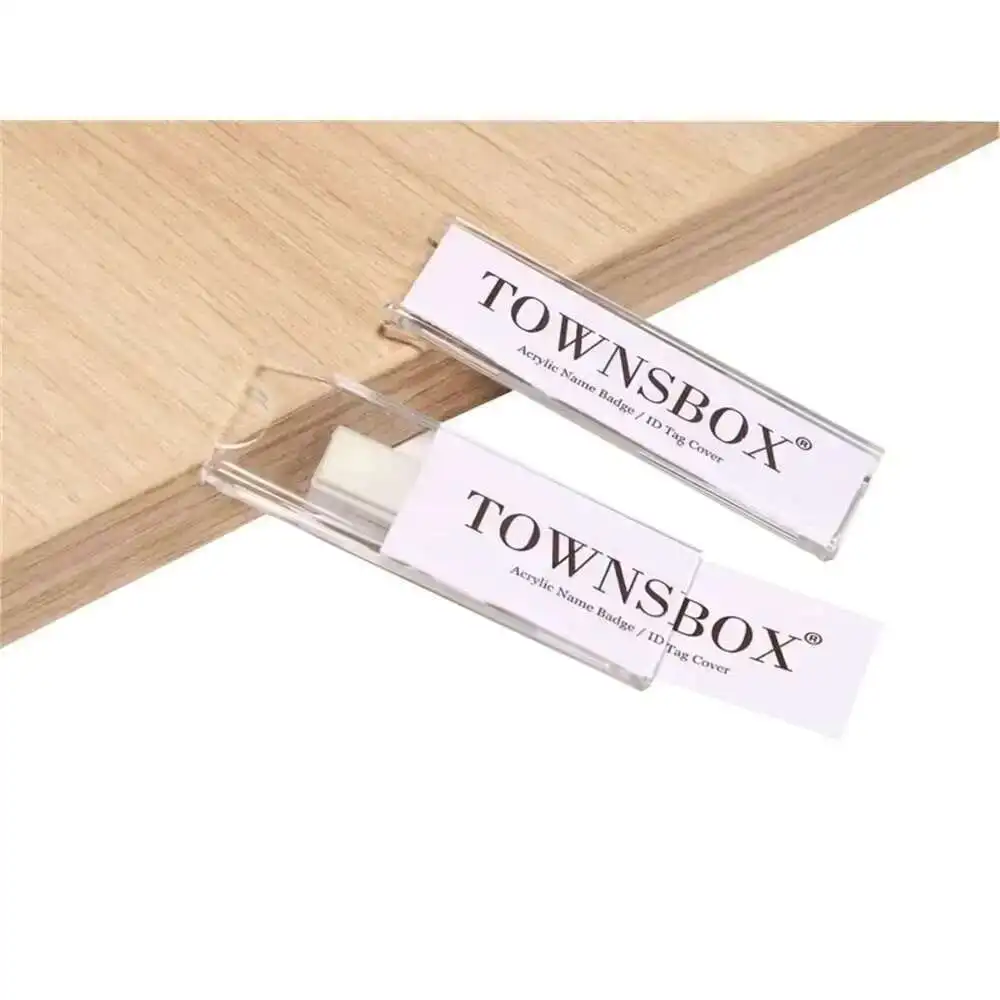 Pin Id Employee Name Acrylic Card Holder Magnet Badge Tag Holder Safety Magnetic Badge Fasteners Id Tag Clip Tag Holder Badge