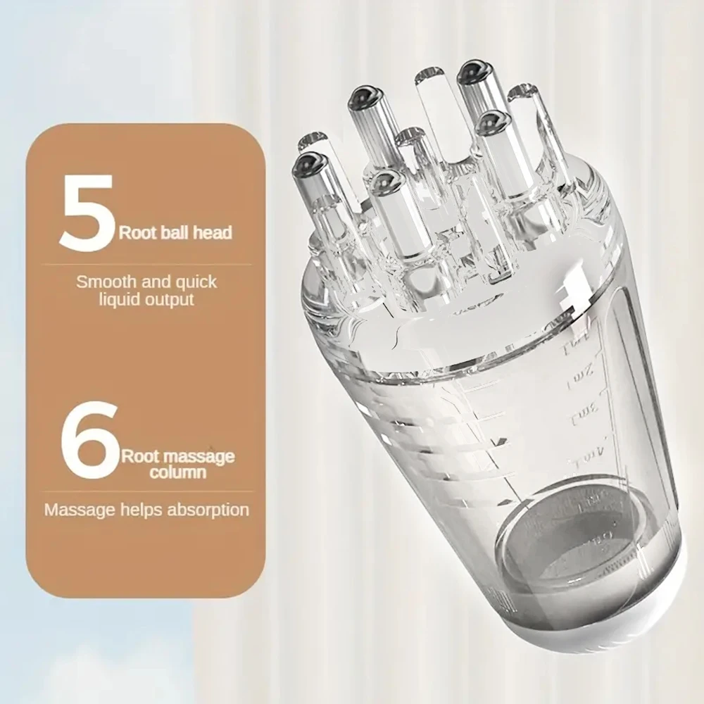 6ml Scalp Applicator Dispensing Bottles Ball Massage Comb Hair Care Tools And Soothing Medicine Applicator Essential Oil Liquid