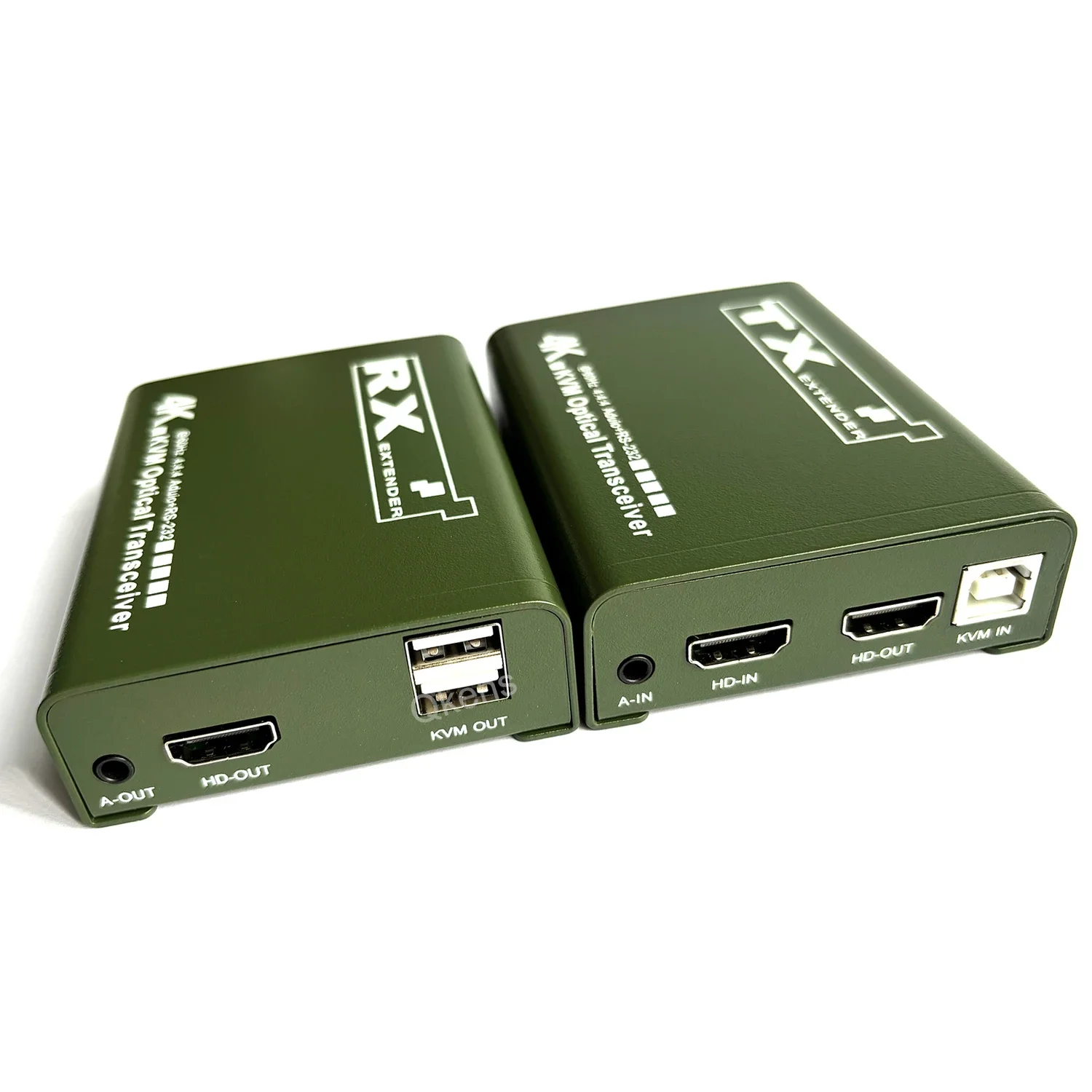 4K 60Hz 4:4:4 HDMI KVM Fiber Extender Over LC Optical Cable 20Km Audio Video Transceiver Support Mouse Keyboard Audio Extractor
