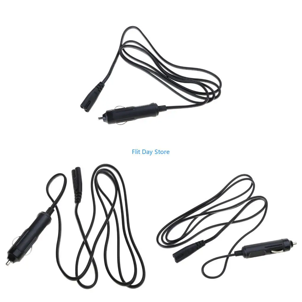 F92C Household Lunch Box Chargeres Car Frige Power Cables Plastic Texture 1.6Meters