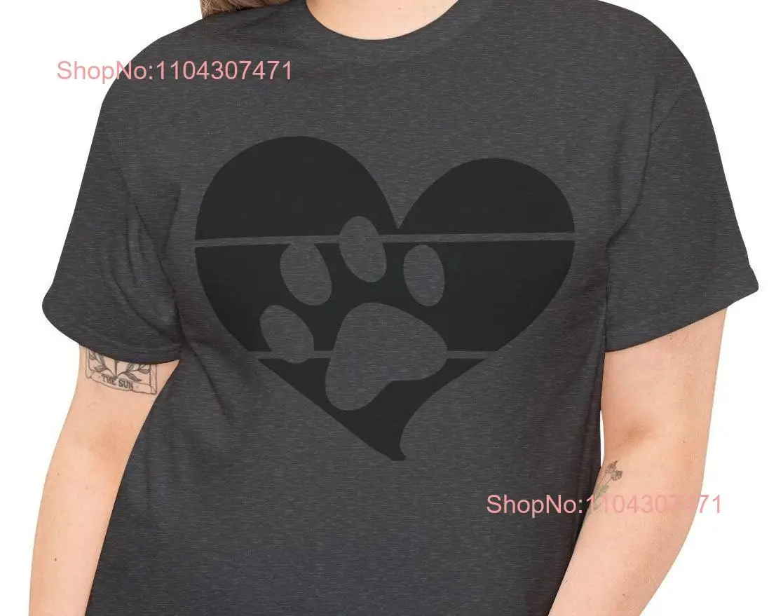 Paw Print T Shirt long or short sleeves