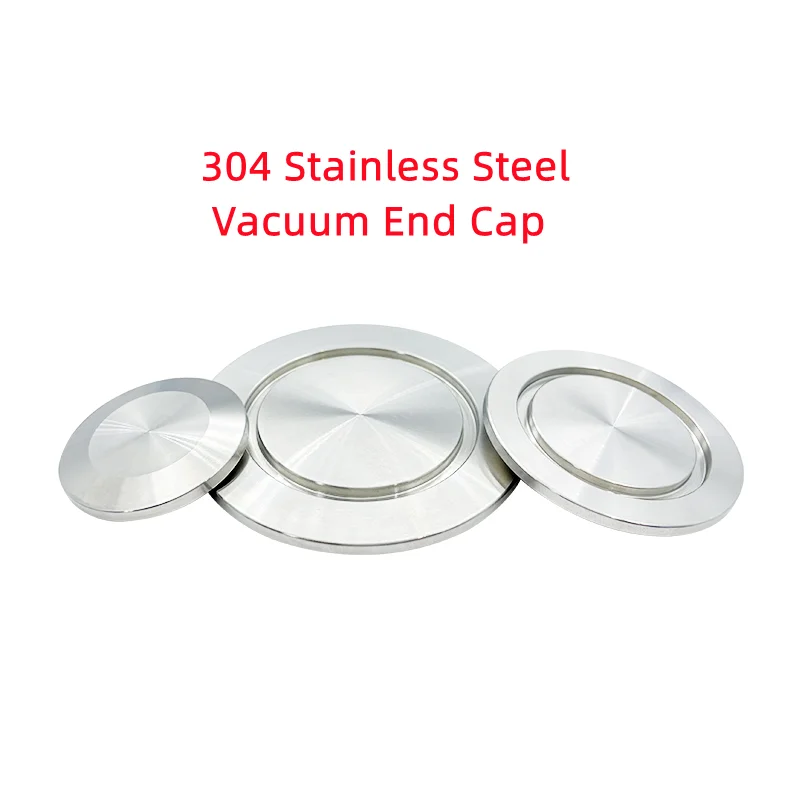 304 Stainless Steel KF10 KF16 KF25 KF40 KF50 KF63 KF80 Vacuum End Cap Sanitary Pipe Fitting Blind Flange