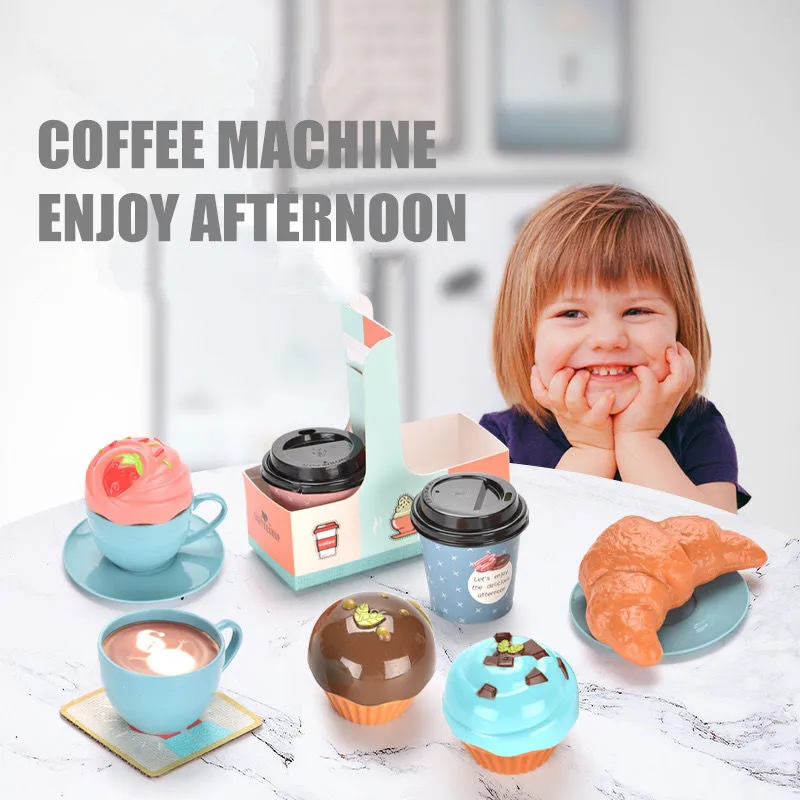 New Kids Coffee Machine Pretend Play Toys for Boys Girls generi alimentari Ice Cream Cake Toys Set for Children Game Education regalo di natale