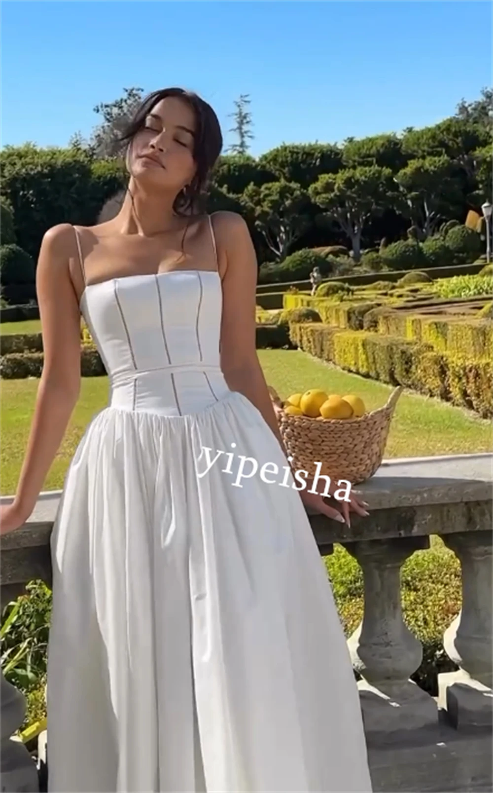 Jiayigong  Charmeuse Pleat Prom Ball Spaghetti Strap Bespoke Occasion Gown Midi Dresses Saudi Arabia