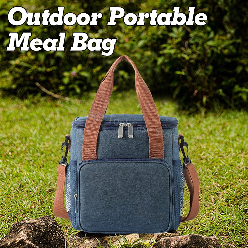 

Large Insulated Lunch Bag Food Cooler Bags Waterproof Leak-proof Thickened Handheld/Shoulder Carry Outdoor Picnic Lunch Bag